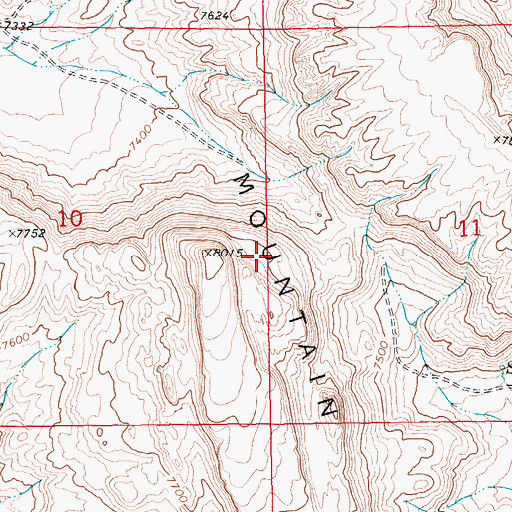 Topographic Map of Elk Mountain, WY