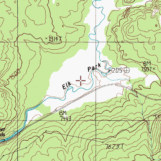 Topographic Map of Elk Park, WY