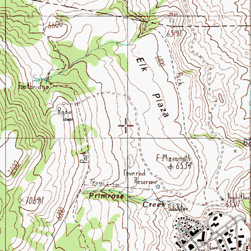Topographic Map of Elk Plaza, WY