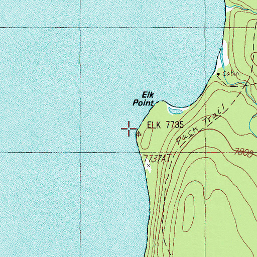 Topographic Map of Elk Point, WY