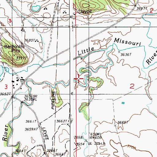 Topographic Map of Elkhorn Creek, WY