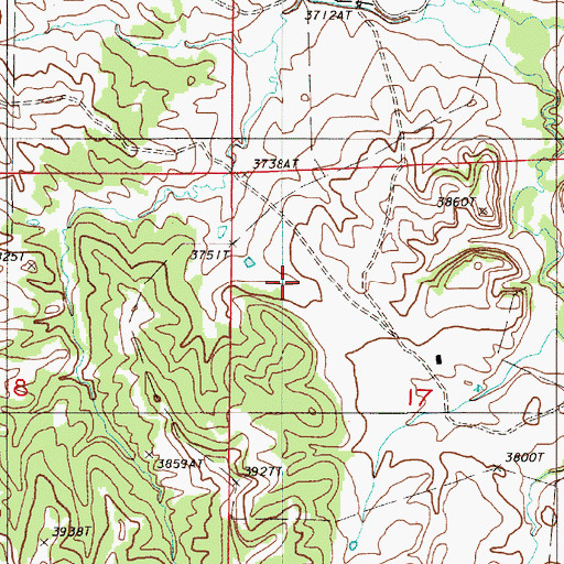 Topographic Map of Elkhorn School, WY