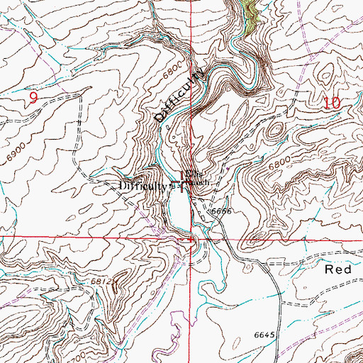 Topographic Map of Ellis Ranch, WY