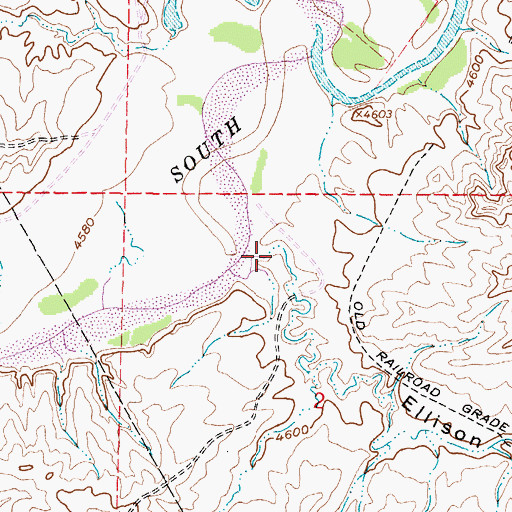 Topographic Map of Ellison Draw, WY
