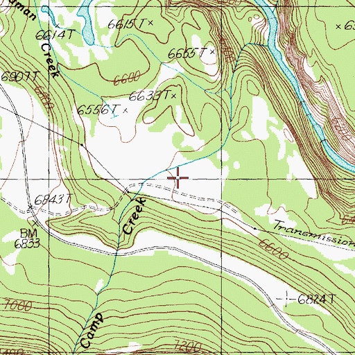 Topographic Map of Ellsbury Ranch, WY