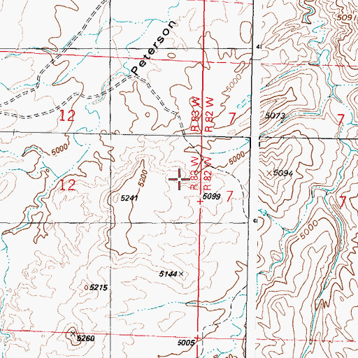 Topographic Map of Elmer Rinker Homestead, WY