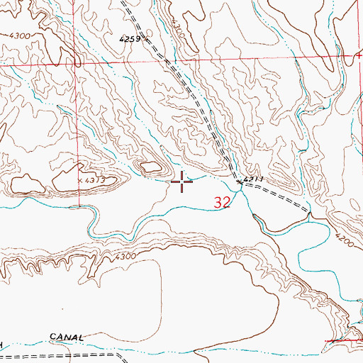 Topographic Map of Emblem Draw, WY