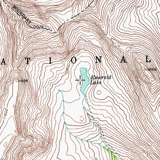 Topographic Map of Emerald Lake, WY