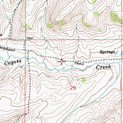 Topographic Map of Emigrant Trail, WY