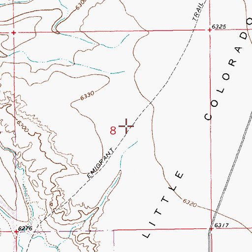 Topographic Map of Emigrant Trail, WY