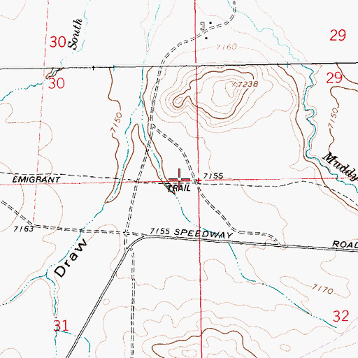 Topographic Map of Emigrant Trail, WY