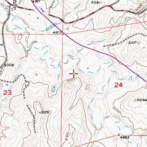 Topographic Map of Endres Draw, WY