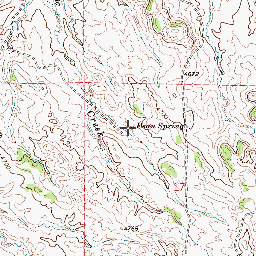 Topographic Map of Esau Spring, WY