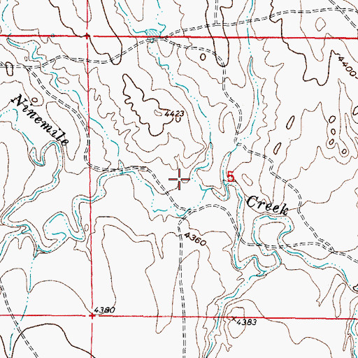 Topographic Map of Ethyl Draw, WY