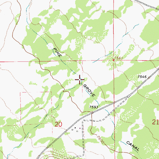 Topographic Map of Evans Creek, WY