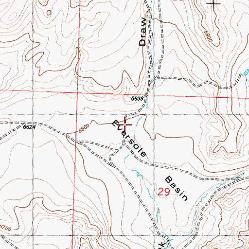 Topographic Map of Eversole Basin, WY