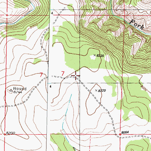 Topographic Map of Everson Cabin, WY