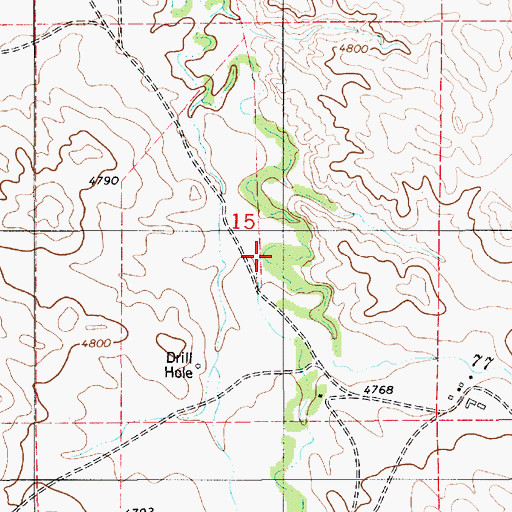 Topographic Map of F F Creek, WY