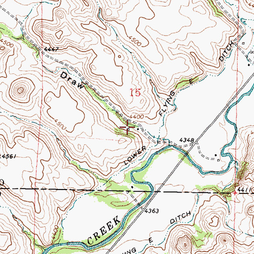 Topographic Map of Fairbanks Draw, WY