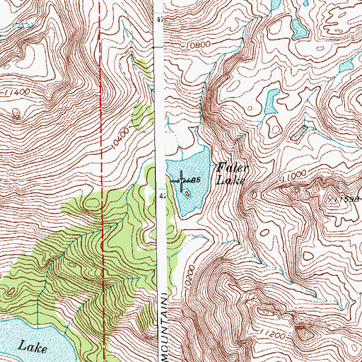 Topographic Map of Faler Lake, WY