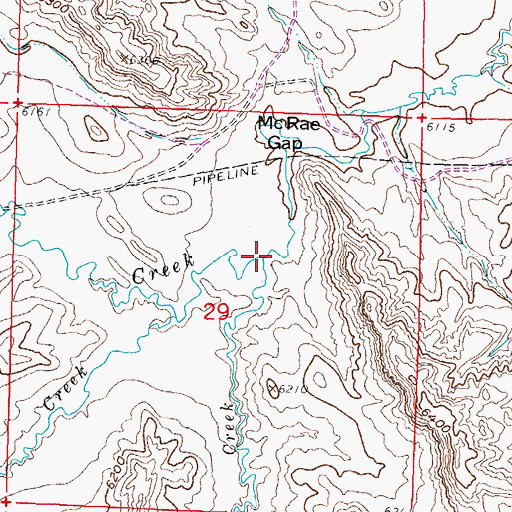 Topographic Map of Fales Creek, WY
