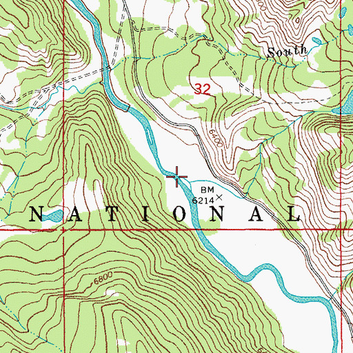 Topographic Map of Fawn Creek, WY