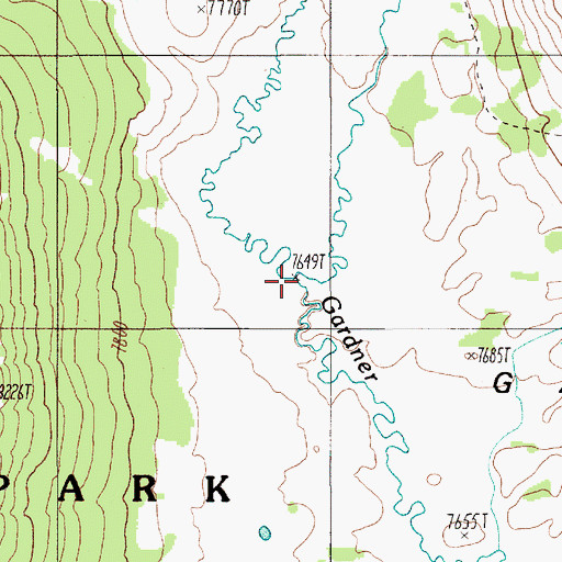Topographic Map of Fawn Creek, WY