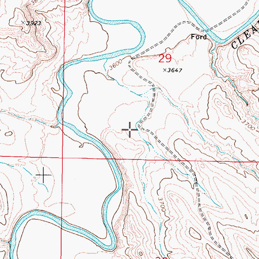 Topographic Map of Fawn Draw, WY