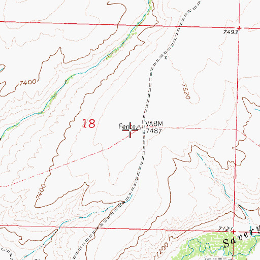 Topographic Map of Fence V A B M, WY