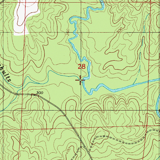 Topographic Map of Hill Creek, AL