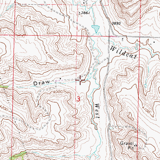 Topographic Map of Fields Draw, WY