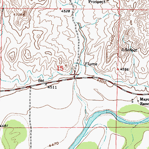 Topographic Map of Fifteenmile Draw, WY