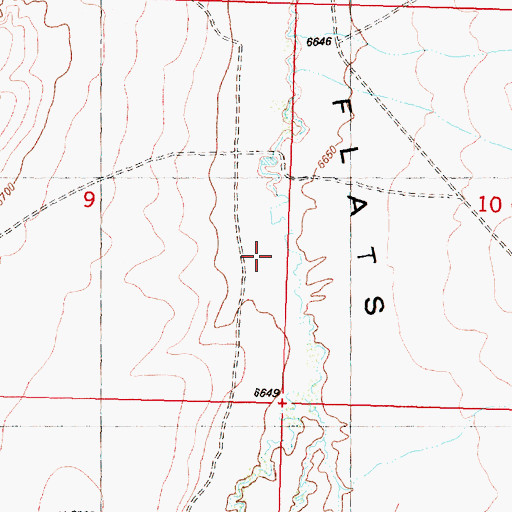 Topographic Map of Fillmore Creek, WY