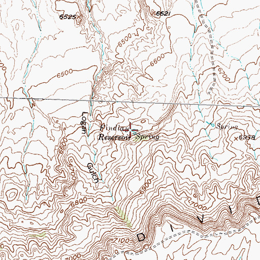 Topographic Map of Findlay Reservoir, WY