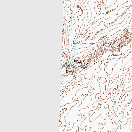 Topographic Map of Findlay Springs, WY