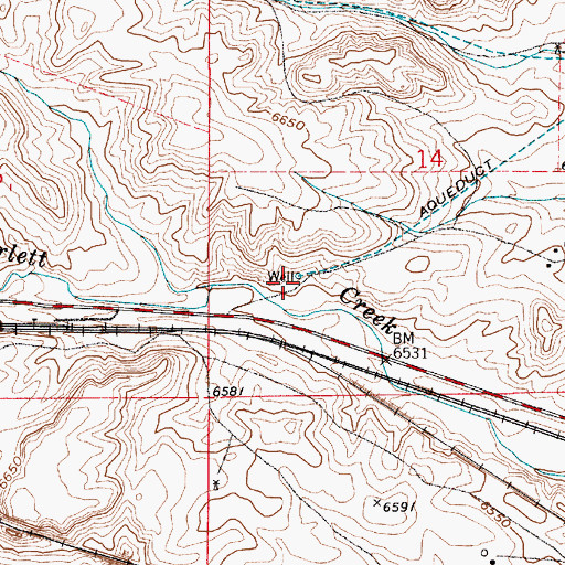 Topographic Map of Finnerty Well, WY
