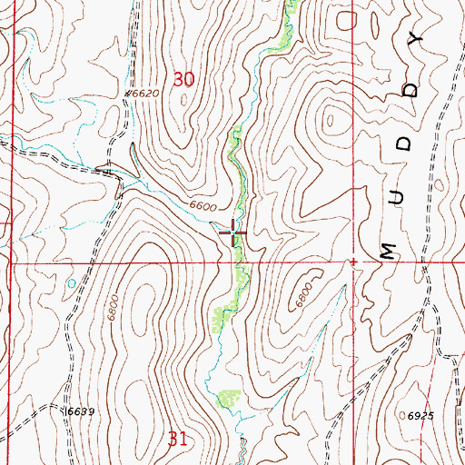 Topographic Map of First Creek, WY