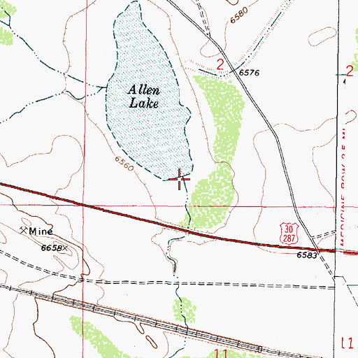 Topographic Map of First Sand Creek, WY