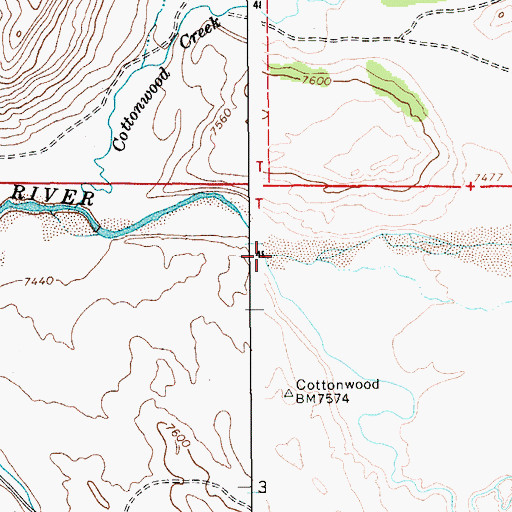 Topographic Map of Fish Creek, WY