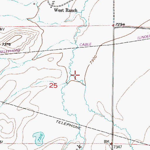 Topographic Map of Fish Creek, WY
