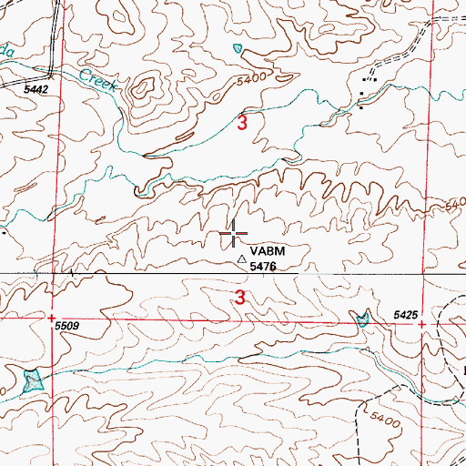 Topographic Map of Fish Creek School, WY