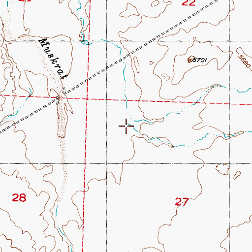 Topographic Map of Fish Draw, WY