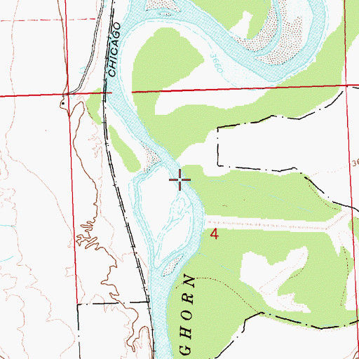 Topographic Map of Five Springs Creek, WY