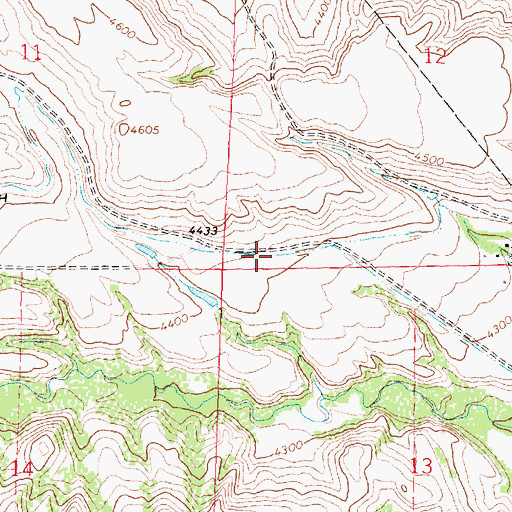 Topographic Map of Fivemile Ditch, WY