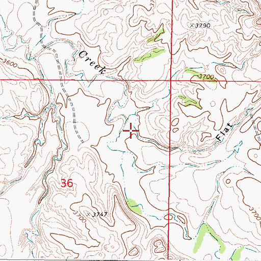 Topographic Map of Flat Draw, WY