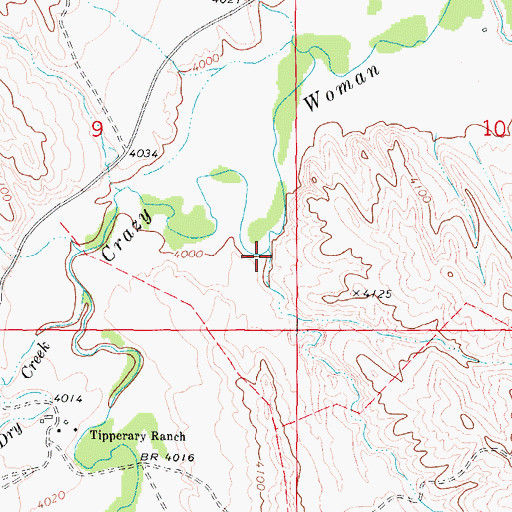 Topographic Map of Fleetwood Draw, WY