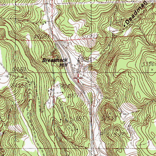Topographic Map of Flying V Ranch, WY