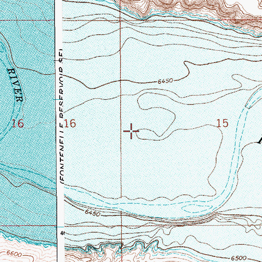 Topographic Map of Fontenelle Reservoir, WY