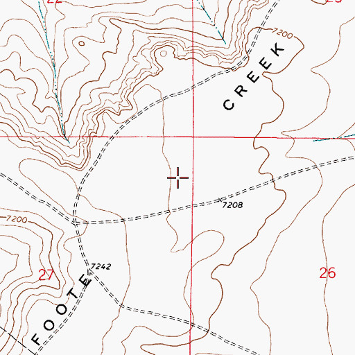 Topographic Map of Foote Creek Rim, WY