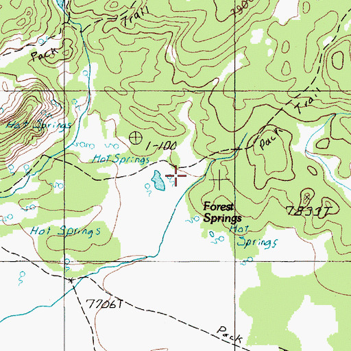 Topographic Map of Forest Springs, WY